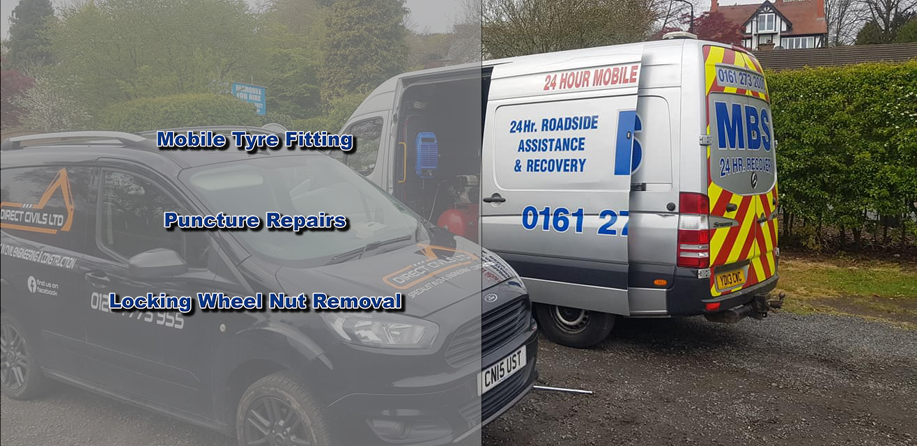 Services Available Mobile Tyre Fitting Puncture repairs locking wheel nut removal